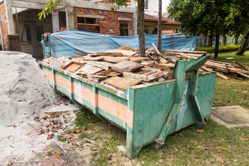 Professional team clearing a garage in Maida Vale